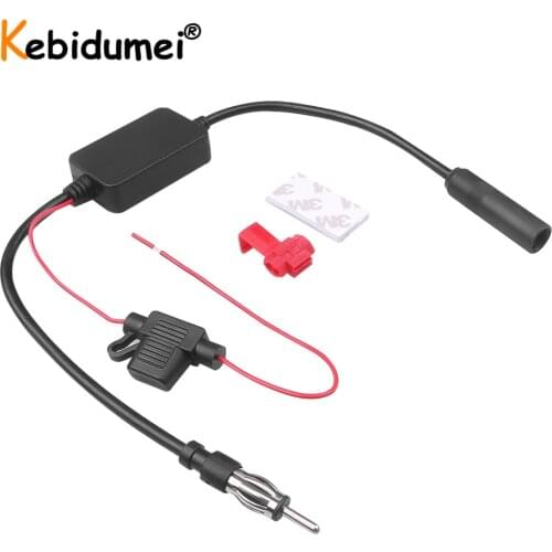 FM Amplifier Auto Car Radio FM Antenna Signal Amp Amplifier Booster For Marine Car Vehicle Boat 330mm Universal 12V