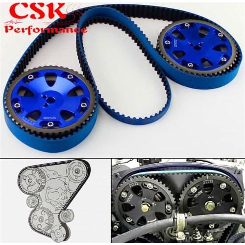 Racing Timing Belt + Balance+ Cam Gear Fits For EVO 1-9 Eclipse DSM 4G63 92-06