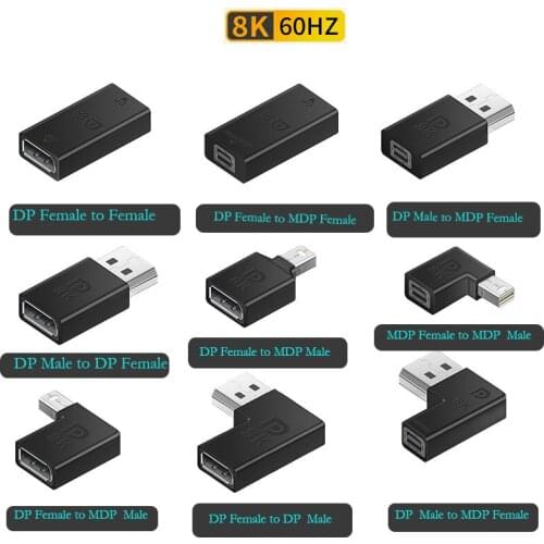 Displayport 1.4 to Mini Displayport Cable Adapter Plug Converter Connector 8K@60Hz HD Video for Laptop Monitor Projector HDTV