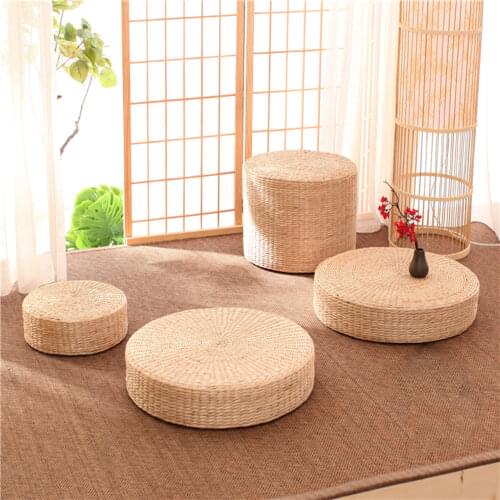 Grass-made futon tea ceremony cushion tatami mat meditation By Buddha mat plus thick meditation mat 6 cm high