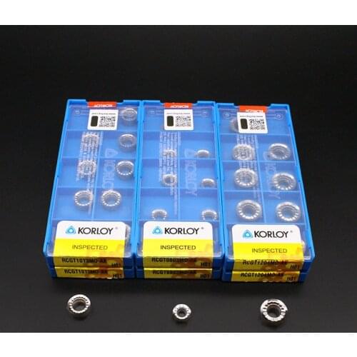 RCGT0803 RCGT1003 RCGT10T3 MO AK H01 RCGT Aluminum cutter blade Insert Cutting Tool turning tool CNC Tools AL +TIN Alloy wood