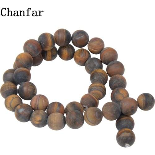 Matte Tiger Eye Stone Blown Beads for Natural stone Bracelet Making
