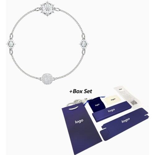 Fashion SWA Bracelet New REMIX COLLECTION SNOWFLAKE STRAND Bracelet Charming Snowflake Lady Jewelry Gift Free Shipping