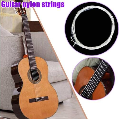 6pcs Classical Guitar Strings Set Classic Guitar Clear Nylon Strings Silver Plated Copper SM