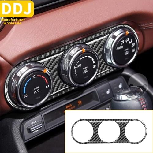 Carbon Fiber Center Air Conditioning AC Climate Control Button Panel Cover Sticker For Mazda MX-5 ND Miata 2016-up MX5 Roadster