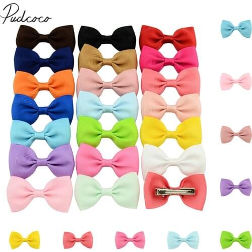 2018 Brand New 20Pcs/Pack Hair Bows Band Boutique Alligator Clip Grosgrain For Girl Baby Kids Hair Bin Baby Kids Gifts Wholesale
