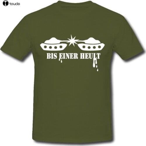 2019 New Fashion Men Casual Brand Clothing High Quality Male T-Shirt Panzer Bis Einer Heult Humor Spabcasual Men Tees