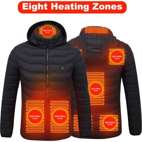 2020 New Heated Coat USB Electric Hooded Jacket Coat Heater Thermal Clothing Chaleco Termico Heating Vest Mens Clothes 열선조끼