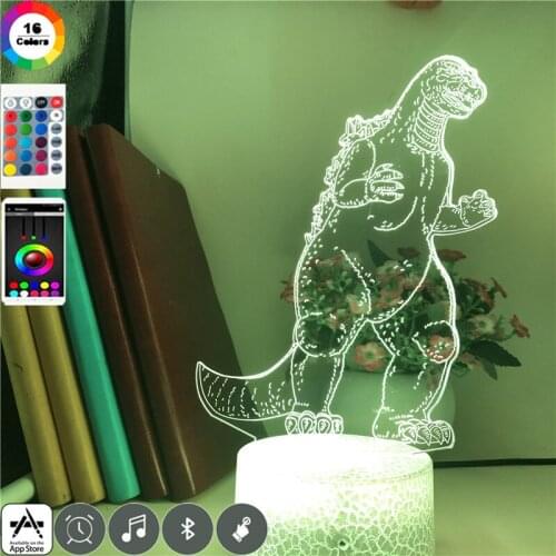 Novelty Atmosphere Night Light LED Monster Ultraman Figure Hotel Club Decortion 3D Neon Lamp Kids Room Nightlight APP Control