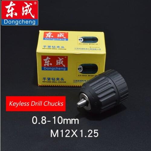 Keyless Drill Chuck 10mm Plastic Chuck For Electric Drill, Max. Capacity 0.8-10mm, Bore Diameter M12x1.25