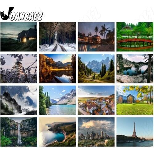 Landscape Diamond Painting 5D Diy Mountain Cross Stitch Waterfall Picture Diamond Mosaic Embroidery Gift Design Room Decoration