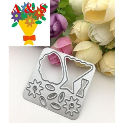 Q90 METAL CUTTING DIES Puzzle flower bouquet Scrapbook card invitation paper craft party decor embossing stencil cutter