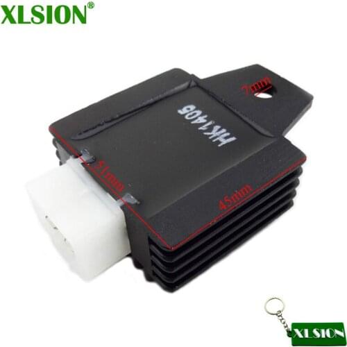 XLSION 12V 4 Pins Voltage Regulator Rectifier For 50cc 70cc 90cc 110cc 125cc Quad ATV Go Kart Moped Scooter Pit Dirt Bike Motor