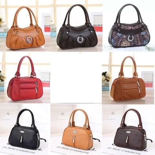 Women Bag Panelled Vintage Flower Bags For Girls Black Pu Leather Womens Messenger Bags Mother Mobile Phone Handbag