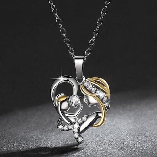 In Her Arms Necklace Cherish Special Moments Zircon Jewelry Gift For Mother