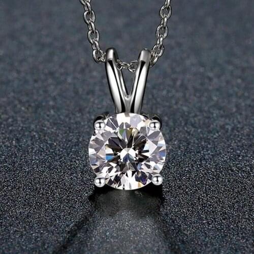 2021 new classic pouring shiny moissanite necklace women silver necklace jewelry 925 sterling silver birthday gift like a pen