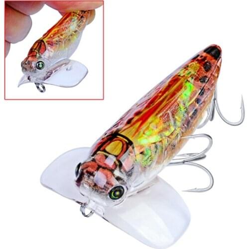 1PCS 55mm 8.5g 3D Eyes Minnow Fishing Crank Lure Fishing Tackle Lure Hard Bait with 2 Fishing Hooks
