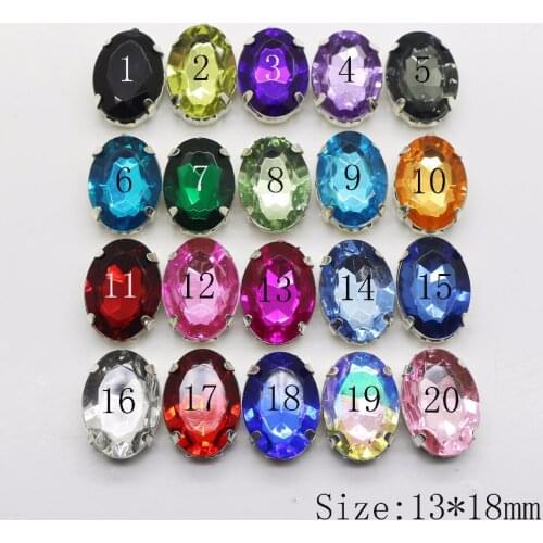 Hot sale 10Pc 13*18MM Buttons oval resin colorful button metal 2017 DIY Sewing clothing decoration buttons scrapbooking