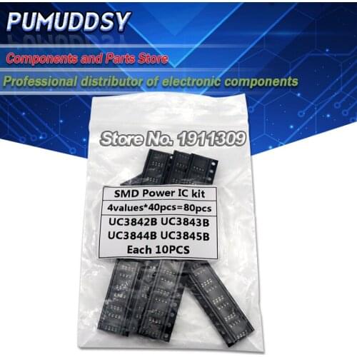 40PCS = 4 kinds * 10PCS UC3842 UC3843 UC3844 UC3845 hjxrhgal sop Each 10PCS kit (12-26)