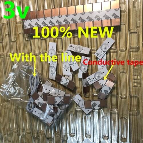 40PCS/Lot Highlight and good quality 3V SMD Lamp Beads with Optical Lens Fliter for 32-65 inch LED TV Repair Free shipping