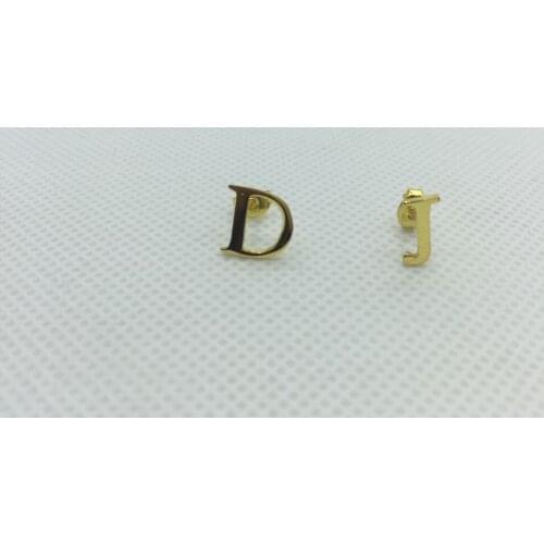 Free Shipping 925 Sterling silver Eearring Custom Earrings Sterling Silver Letter Earrings