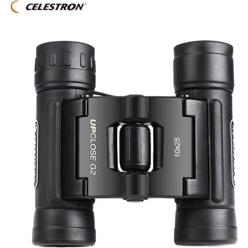 Celestron UpClose G2 10x25 Roof Binocular Pocket Mini Compact High Powewith BAK-4 FMC HD Waterproof For Outdoor Birding Hunting