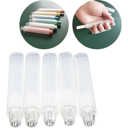 5pcs Water-Soluble Chalk Holder Length 9cm/3.54'' Diameter 1.5cm/0.59'' for Most Dustless Chalks For Teacher On Blackboard
