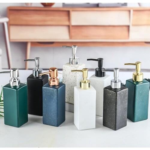 European-style Push-type Hand Sanitizer Glass Bottle Bathroom Shampoo, Body Soap Bottle, Cosmetic Lotion Sub-bottle