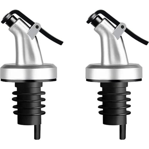 2 pcs Olive Oil Bottle Sprayer Spout Liquor Dispenser Wine Flip Top Stopper Kitchen Tools
