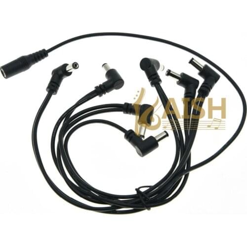 KAISH 1 To 7 Guitar Effects Pedal Power Supply Splitter Cable Daisy Chain for Pedals