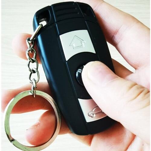 Creative Car Key Lighter.Metal Butane Gas Inflatable Direct Jet Flame Cigar Lighters.Mini Portable with Key Chain.Smoking Gift