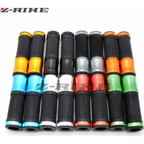 CNC Motorcycle Grips Aluminum Rubber Gel Hand Grips for 7/8" Handle For suzuki YAMAHA XJR400 XJR1200 XJR1300 XJ600 XJ6 all year