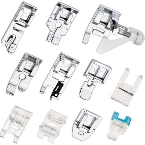 11pcs Home Sewing Machine Presser Foot Set for Low Shank Sewing Machine Parts Accessories Kit Sewing Tools