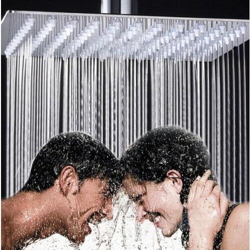 FreeShipping square 304stainless steel ultra-thin shower 8/10/12inch rainfall shower head Rain shower,Not Includes Shower Arm