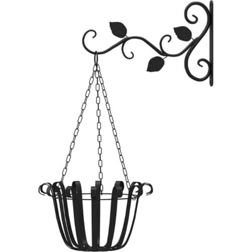 European Style Wall Hanging Flower Pot Support Bracket Hook Iron Hanger Plants Holder Balcony Home Decoration