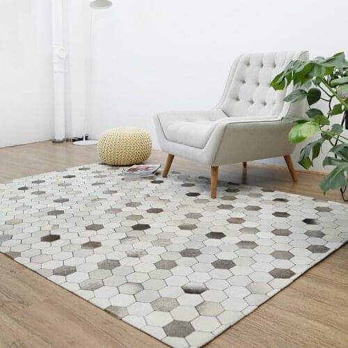 Genuine Cowhide Patchwork Rug For Living Room Bedroom Extra Large 200*300cm Handmade For 100% Natural Cowhide Carpet