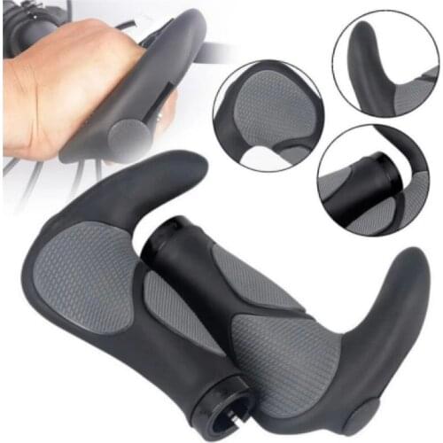 Non-Slip Bicycle Horn Rubber Handle Mountain Bike Double Lock Car Vice Handle Riding Accessories Handlebars for Mountain Bike