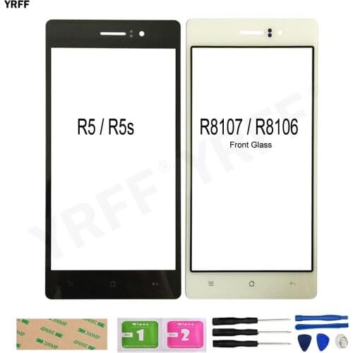 New Front Glass Panel For OPPO R5s R5 R8107 R8106 (No Touch Screen) Outer Glass Cover Repair Assembly Parts