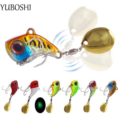 2021 New Fast Rotating VIB Metal Sequin Bait 9g/13g/16g/22g Vibration Sea Fishing Freshwater 3D eyes Fake Bait