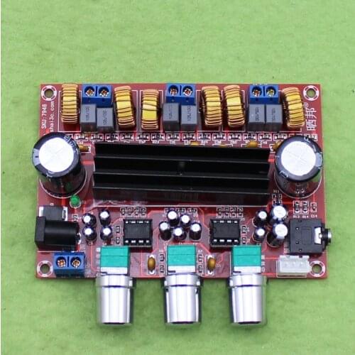 XH-M139 2.1 channel digital amplifier board 12V-24V wide voltage TPA3116D2 2*50W+100W