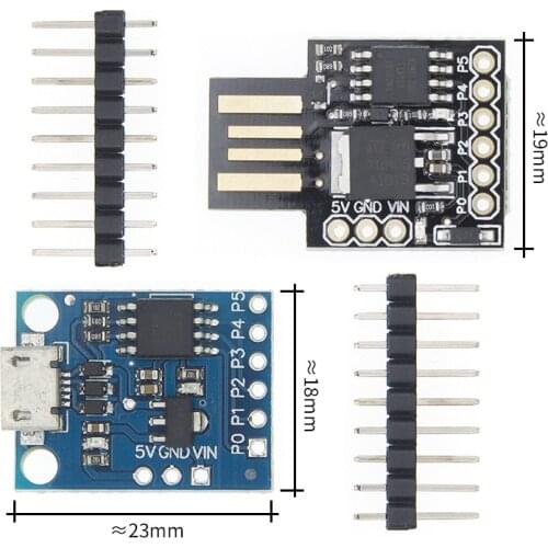 1PCS Blue/Black TINY85 Digispark Kickstarter Micro Development Board ATTINY85 module for Arduino IIC I2C USB