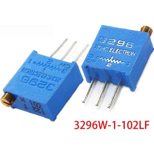 10pcs 3296W-1-102LF 3296W 1K ohm 102 3296W-1-102 3296W-102 W102 Trimpot Trimmer Potentiometer