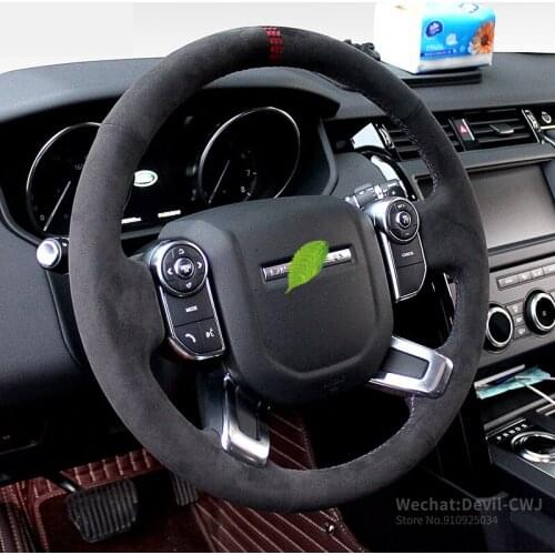 Real Alcantara steering wheel cover for Land Rover range rover sport Defender evoque discovery 5 4 R-DYNAMIC Freelan interior