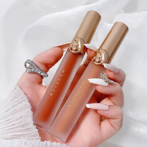 Dolphin Love Series Velvet Lip Glaze Matte Matte Long-lasting Color Moisturizing Not Drying Easy Makeup Cheap Student Lip Makeup