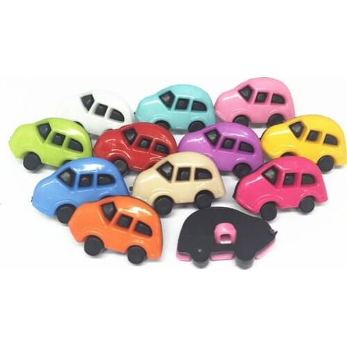 900Pcs 11x17mm Mixed Black Car Shape 3D Combined Buttons Plastic Nylon Sewing Baby Button Notions Fit Scarpbooking