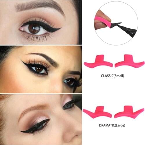1Pair Eyeliner Stamp Template Eyeshadow Stencil Models Makeup Pro Eye liner New Wing Style Kitten Cat Eye Wing delineador tool