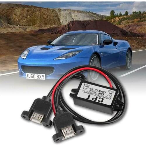 4 Types Car Power Technology Charger DC Converter Module Single Port 12V To 5V 3A 15W with Cable Power Converter 12V To 5V USB