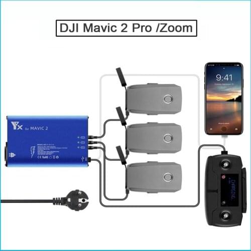 5 in 1 Battery Charger Hub for DJI Mavic 2 Pro Zoom Drone Remote Controller Battery SmartPhone Charging Hub