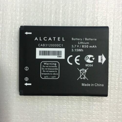 850mAh battery for Alcatel One Touch 768 OT710 OT888A OT880A CAB3120000C1 CAB23A0000C1 mobile phone Batteries + track code