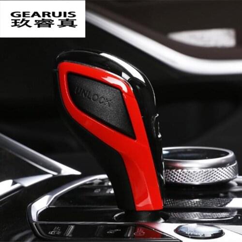 Car Styling Gear Shift Handle Sleeve Buttons Covers Stickers decoration Trim For BMW 3 Series G20 G28 Interior Auto Accessories